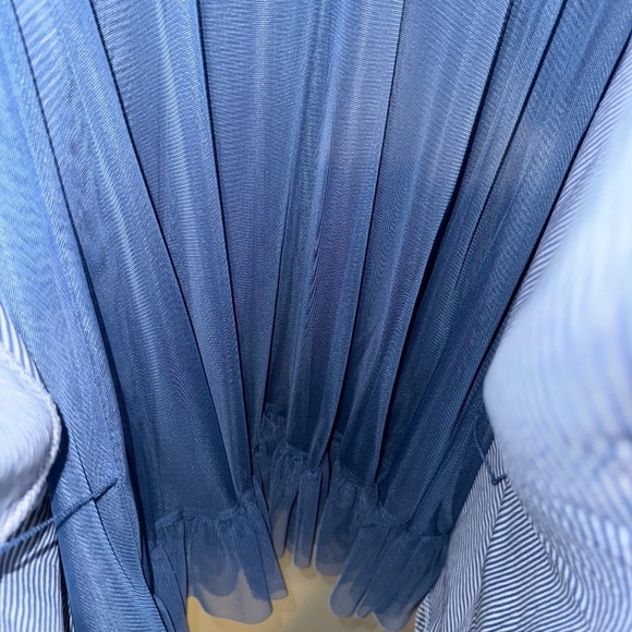 NWT Matilda Jane Between the Lines Dress Blue Stripe Size Medium - Picture 4 of 9